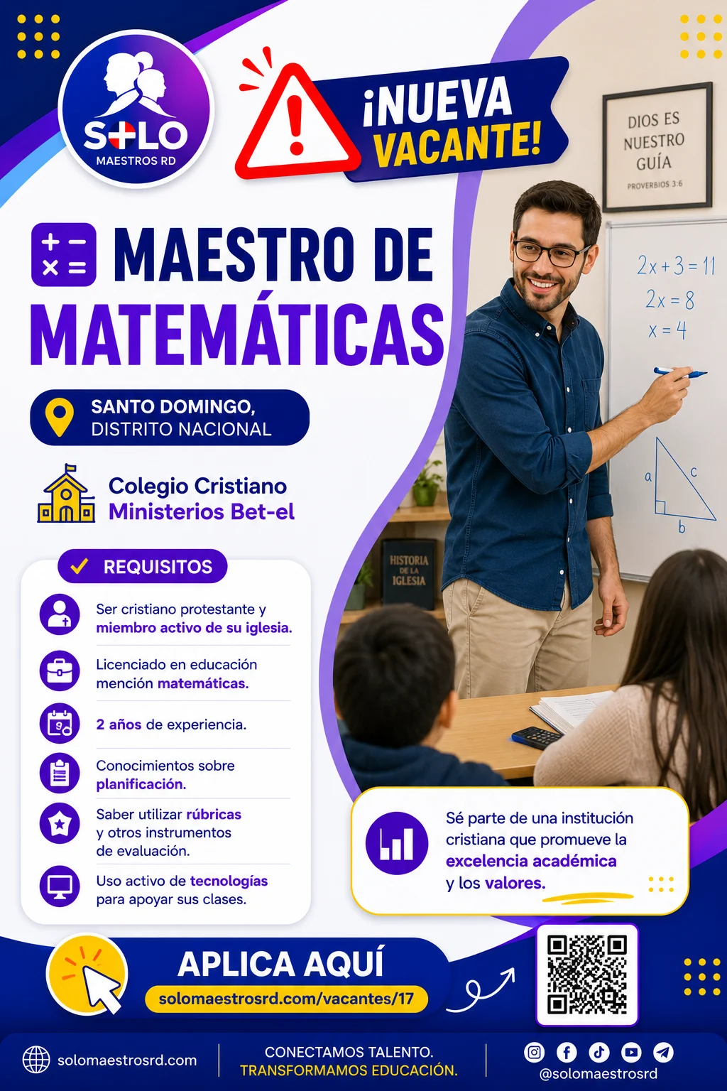 Maestro cristiano, matemáticas